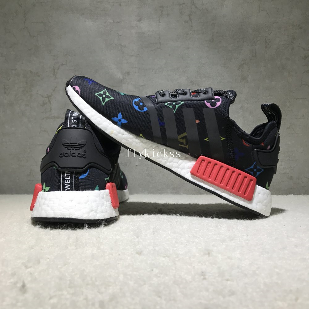 LVS x Real Boost Adidas NMD R1 Black Red Blue